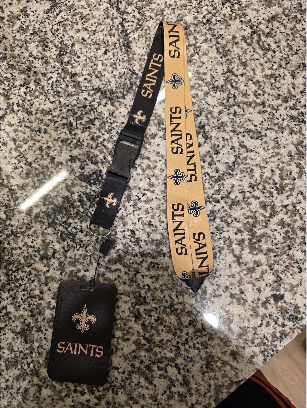 New Orleans Saints NFL Lanyard Keychain ID Holder